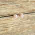 Pink Carved Stud Earrings